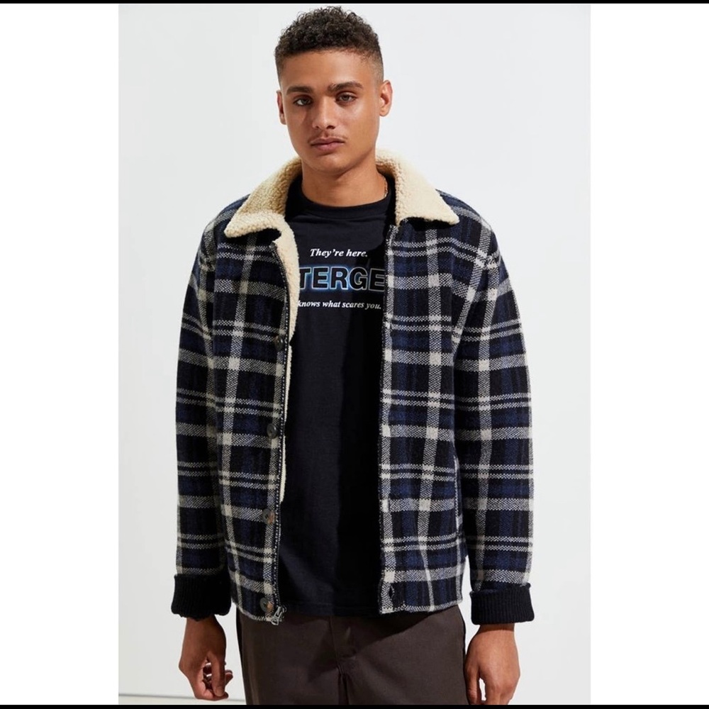 Brand New Schott Plaid Sherpa Jacket